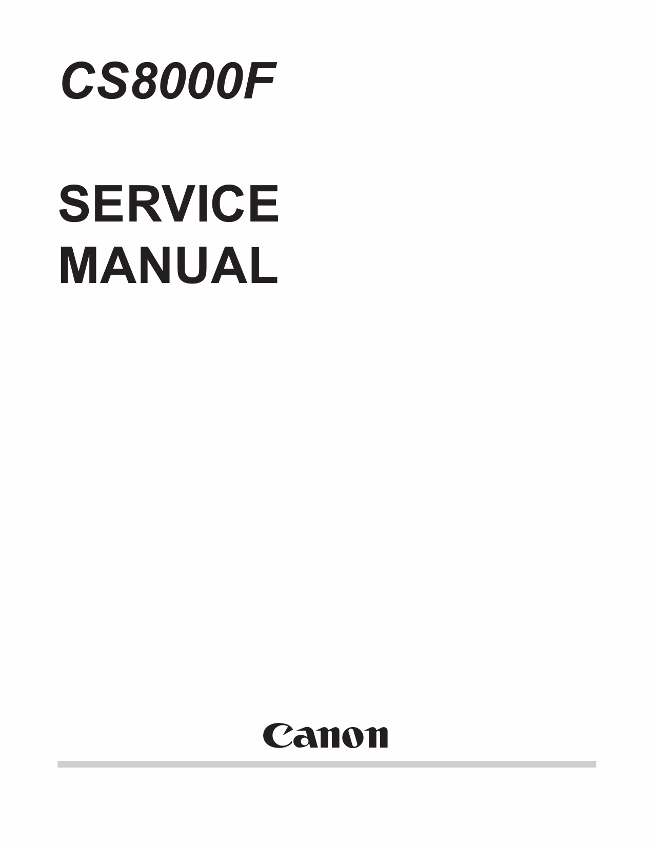 Canon Options CS-8000F Document-Scanner Parts and Service Manual-1